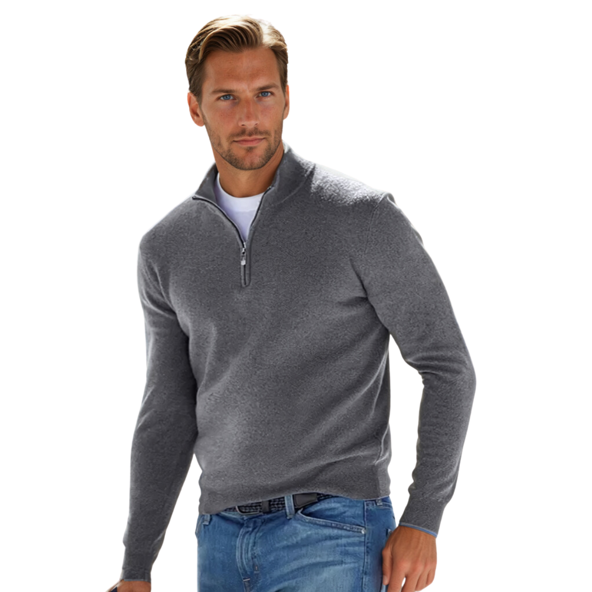 Sven™ | Elegant Half-Zip Tröja för den Moderna Mannen