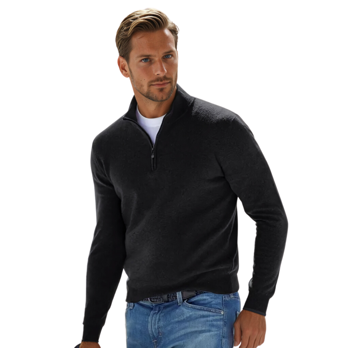 Sven™ | Elegant Half-Zip Tröja för den Moderna Mannen